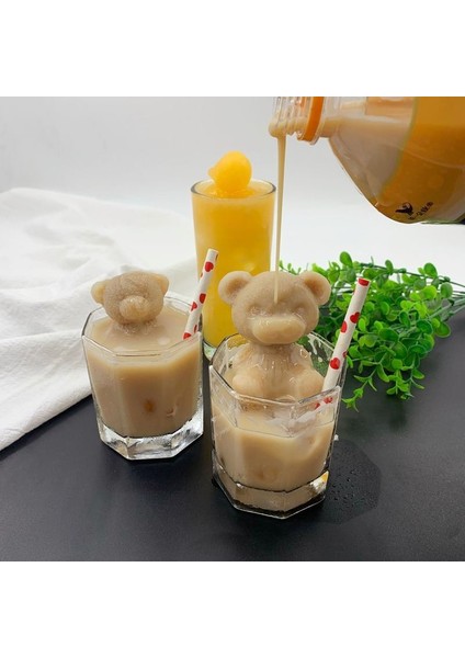 Beyaz Stil 3D Silikon Kalıp Buz Küpü Makinesi Küçük Ayı Dogshape Çikolata Kalıp Tepsisi Dondurma Dıy Aracı Viski Şarap Kokteyl Buz Küpü Yeni (Yurt Dışından) fiyatları