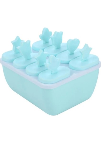 D Stili M Beden Yeni 8 Hücre Silikon Kalıpları Dondurma Çikolata Kalıpları Buz Küpü Tepsi Gıda Güvenli Popsicle Maker Dıy Ev Yapımı Dondurucu Buz Lolly Kalıp (Yurt Dışından)
