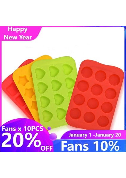 Kızıl Meydan Stili 2021 Sıcak 12 Izgara Silikon Dondurma Kalıbı Çikolata Kalıp Tepsisi Yaratıcı Starheartroundsquare Şekilli Buz Dekorasyon Kalıbı (Yurt Dışından) indirimleri