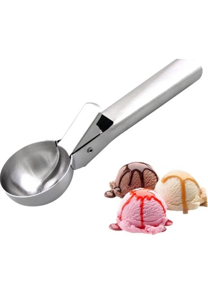 Resim Stili Olarak 18CMX5CMX2.5CM Meijuner Dondurma Kaşık Yığınları Paslanmaz Çelik Digger Meyve Yapışmaz Kaşık Ev Kek Için Mutfak Aletleri (Yurt Dışından)