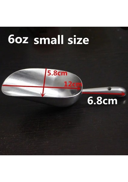 6 Oz Tarzı Goldbaking Alüminyum Buz Kaşığı Kuru Ürünler Kürek Çubuğu Buz Kaşığı Oz (Yurt Dışından)