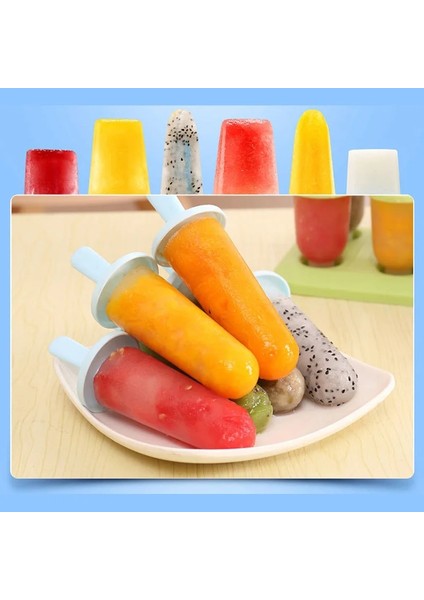 Kırmızı S Tarzı 6 Hücre Yuvarlak Şekil Yaz Aksesuarları Mutfak Aletleri Gıda Sınıfı Lolly Kalıp Dıy Dondurma Makinesi Popsicle Kalıpları Tatlı Kalıpları (Yurt Dışından) modelleri