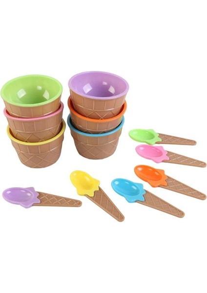 Pembe Stil Sıcak Satış Şeker Renk Dondurma Yeniden Kullanılabilir Kaseler ve Kaşık Çocuklar Için Harika Hediye Tatlı Dondurma Kaseleri Dondurma Kupası (Yurt Dışından) indirimleri