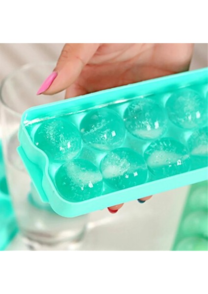 Plastik Kalıplar Buz Tepsisi 14 Izgara 3D Yuvarlak Buz Kalıpları Ev Bar Partisi Kullanımı Yuvarlak Top Buz Küpü Makineleri Mutfak Dıy Dondurma Kalıpları (Yurt Dışından)
