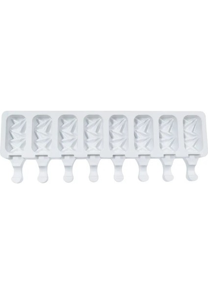 41.8X12.9X2.1CM Stili Silikon Dondurma Kalıpları 4 Hücreli Buz Küpü Tepsisi Gıda Güvenli Popsicle Maker Dıy Ev Yapımı Dondurucu Buz Lolly Kalıp Ev Mutfak (Yurt Dışından)