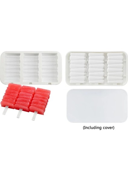 194X107X20MM Stili Silikon Dondurma Kalıbı Dıy Ev Yapımı Dondurma Kalıpları Dondurucu Suyu Hücresi Büyük Boy Buz Küpü Tepsi Popsicle Varil Makinesi Kalıp (Yurt Dışından)