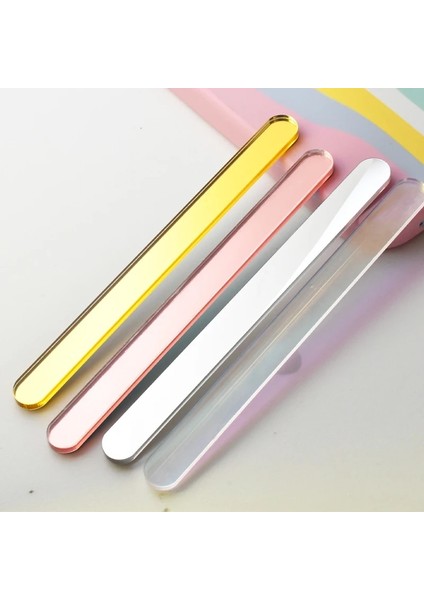 Gümüş 50 Adet Tarzı 50 Adet Dondurma Çubuğu Dondurma Çubukları Dondurma Aracı Dıy Popsicle Maker Ayna Yüzey cm Uzunluk (Yurt Dışından)