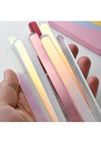 Gümüş 50 Adet Tarzı 50 Adet Dondurma Çubuğu Dondurma Çubukları Dondurma Aracı Dıy Popsicle Maker Ayna Yüzey cm Uzunluk (Yurt Dışından)