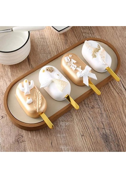 Gümüş 50 Adet Tarzı 50 Adet Dondurma Çubuğu Dondurma Çubukları Dondurma Aracı Dıy Popsicle Maker Ayna Yüzey cm Uzunluk (Yurt Dışından)