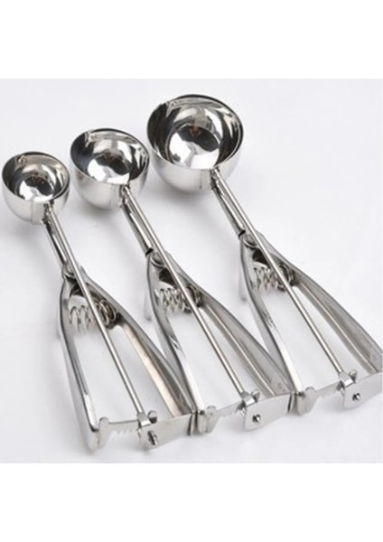 5cm Tarzı 3 Boyutlu Dondurma Kaşığı Tetik Metal Kurabiye Kaşığı Kavun Baller Paslanmaz Çelik Hamur Kaşığı Kaşık (Yurt Dışından)