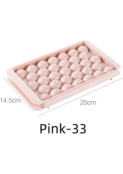 Pembe 33 Izgara Stili Izgara Silikon Buz Tepsisi 3D Buz Kalıpları Ev Bar Soğutucu Araçları Parti Kullanımı Yuvarlak Top Buz Küpü Makineleri Mutfak Dıy Dondurma Kalıpları (Yurt Dışından)
