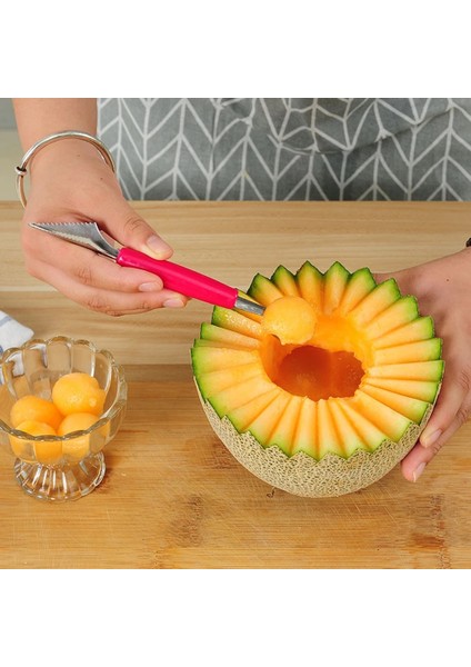 Turuncu Tarzı Sıcak Satış Çift Kafalı Paslanmaz Çelik Oyma Bıçağı Meyve Karpuz Dondurma Baller Kaşık Kaşık Ev Mutfak Gadget'ı (Yurt Dışından) fiyatları