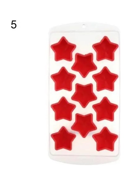 No.5 Tarzı Sıcak Satış Silikon Meyve Yıldız Şekli Buz Kalıbı Çikolata Pişirme Tepsisi Saklama Kabı (Yurt Dışından)