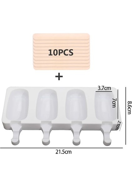 21.5X12.5X2.1CM Stili 4grid-8 Izgara Dondurma Kalıp Makineleri Silikon Kalın Malzeme Dıy Kalıpları Buz Küpü Kalıpları Tatlı Kalıpları Buzlu Şeker Tepsisi (Yurt Dışından)