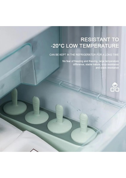 Mavi Stil -20℃ Ice Pops Kalıp Silikon Popsicles Maker Sıcaklığı Bebek Maması Dondurma Ts2 Için Kolay Bırakma Dondurma Tepsisi Tutacağı (Yurt Dışından)