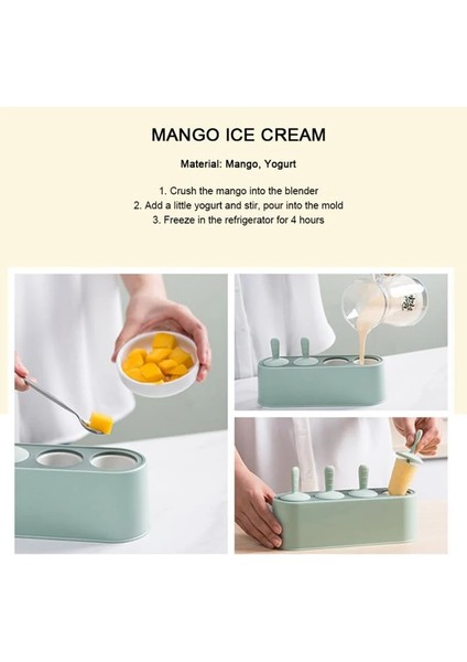 Mavi Stil -20℃ Ice Pops Kalıp Silikon Popsicles Maker Sıcaklığı Bebek Maması Dondurma Ts2 Için Kolay Bırakma Dondurma Tepsisi Tutacağı (Yurt Dışından)