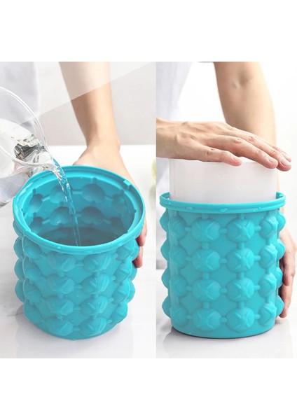 1000ML Tarzı L Kapaklı Silikon Buz Küpü Makinesi Buz Kovası Buz Kalıp Yerden Tasarruflu Şampanya Şarap Bira Kovası Mutfak Partisi Barware (Yurt Dışından)