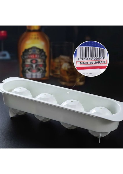 4 Küre-Elmas Stili Japonya Buz Küpü Kalıp Viski Buz Topu Makinesi Yeni Güvenlik Plastik 5 cm Buz Topu Dıy Ev Bar Partisi Kokteyl Kullanımı Tavsiye (Yurt Dışından)