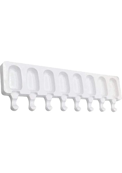 Gümüş Tarzı Gıda Güvenli Silikon Dondurma Kalıpları 8 Hücre Buzlu Buz Küpü Kalıpları Popsicle Maker Dıy Ev Yapımı Dondurucu Ice Lolly Kalıp (Yurt Dışından)