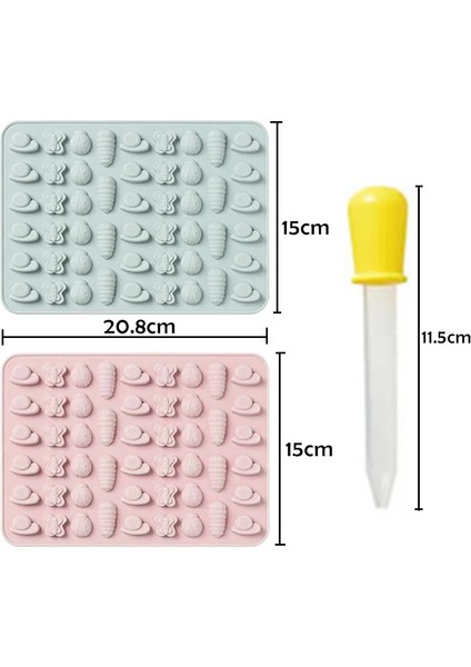 9 1 Adet Tarzı Sugarcraft Silikon Sakızlı Kalıp Buz Küpleri Jelatin Pişirme ve Şeker Dıy Çikolata Yumuşak Şeker Kek Kalıbı Pişirme Dekorasyon Araçları (Yurt Dışından)