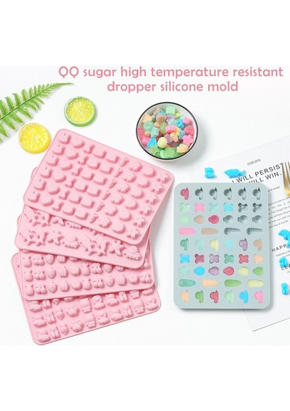 9 1 Adet Tarzı Sugarcraft Silikon Sakızlı Kalıp Buz Küpleri Jelatin Pişirme ve Şeker Dıy Çikolata Yumuşak Şeker Kek Kalıbı Pişirme Dekorasyon Araçları (Yurt Dışından)