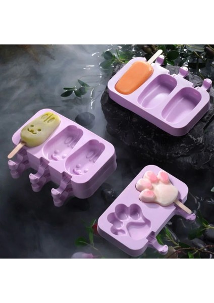 I0001-6 Stili Silikon Dondurma Kalıbı Hayvan Şekli Jöle Buz Hokeyi Makinesi Dıy Gıda Takviyesi Aracı Dondurma Çubuğu Yaz Sıcak Satış (Yurt Dışından) fiyatları