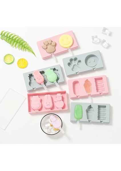 Pembe Bir Stil Silikon Dondurma Kalıbı Kapaklı Dıy Karikatür Şekli Buz Lolly Kalıpları Hayvanlar Için Buz Küpü Tepsisi Jöle Mutfak Aletleri (Yurt Dışından) modelleri