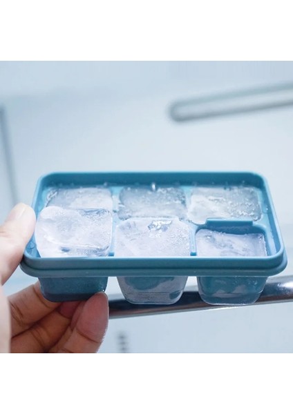 1 Adet Tarzı Buz Küpü Tepsisi Dıy Dondurma Kalıbı Gıda Sınıfı Kapaklı Buz Küpü Makinesi Mutfak Bar Aksesuarları Magnum Silikon Kalıpları Formları (Yurt Dışından)