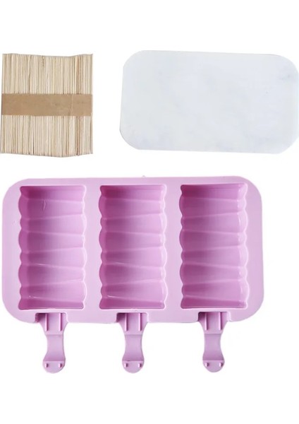 Bej Tarzı 3D Pişirme Dondurma Kalıpları, Silikon Dondurma Kalıpları Kek, Dıy Ice Pops Için Cakesicle Kalıp Buz Küpü Tepsi Popsicle Varil Maker Kalıp (Yurt Dışından)