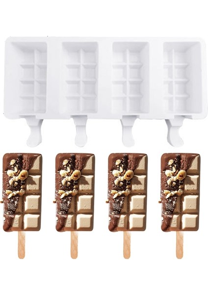 48X92MM Stili Mutfak Dondurma Kalıbı Magnum Silikon Kalıp Ice Cube Maker Kalıp Dıy Ev Yapımı Popsicle Kalıp Dondurucu Ice Cube Tepsi Popsicle Maker (Yurt Dışından)