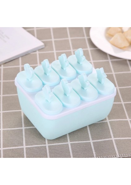 Mavi Stil Dondurma Popsicle Kalıpları Küvetler Pişirme Araçları Dikdörtgen Şekilli Yeniden Kullanılabilir Dıy Dondurulmuş Dondurma Pop Pişirme Kalıpları Lolly Kalıp Kalıbı (Yurt Dışından)