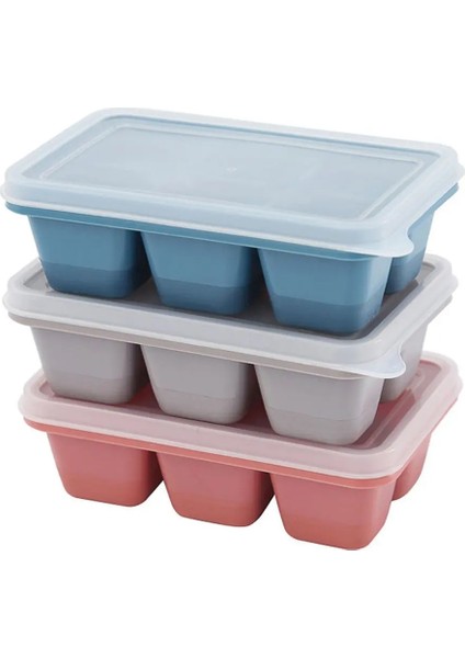 3 Adet Paket Stili 6 Izgara Çıkarılabilir Kapaklı Buz Küpü Kalıbı Kare Buz Küpü Kalıbı Kek Blok Jöle Puding Çikolata Kalıpları Mutfak Bar Aksesuarları (Yurt Dışından)