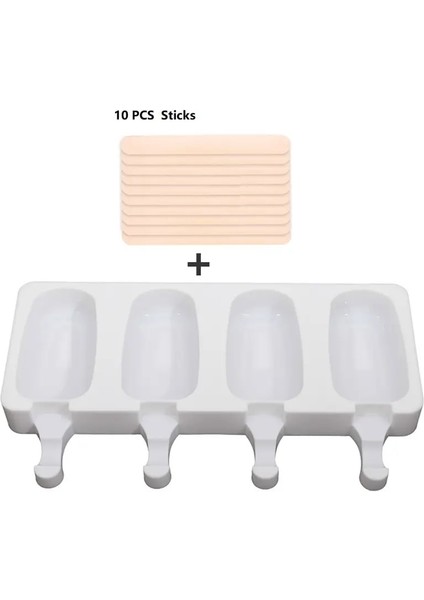 25.8X14.6X2.1CM Stili Mini Dondurma Pişirme Kalıpları Gıda Sınıfı Silikon Popsicle Çikolata Kalıpları Dıy Pops Için Kek Cakesicle Temizlemesi Kolay (Yurt Dışından)