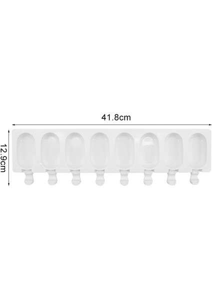 O 41.8X12.9X2.1CM Stili 6 Hücre Silikon Dondurma Kalıbı Popsicle Kalıpları Dıy Ev Yapımı Tatlı Dondurucu Meyve Suyu Yaratıcı Ice Pop Maker Kalıp Sopa ile (Yurt Dışından)
