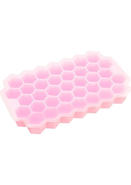 Kapaklı Pembe 1 Adet Tarzı 1 Adet Silikon Buz Küpü Makinesi Formu Petek Buz Küpü Kalıp Gıda Sınıfı Esnek Silikon Buz Kalıpları Kolay Çıkarılan Buz Küpü Tepsileri Kalıp (Yurt Dışından)