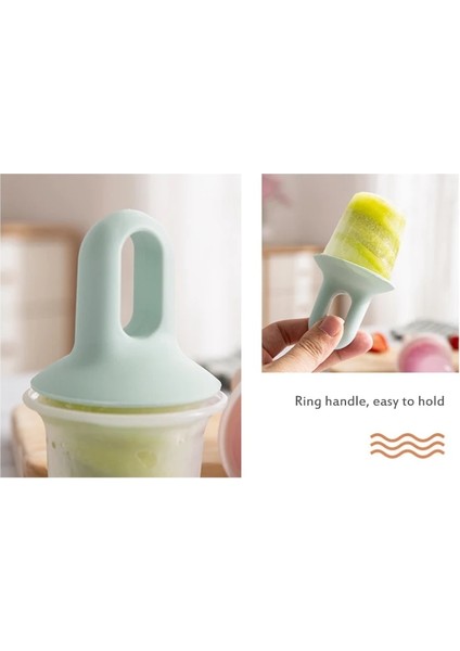 Pembe Tarzı Dıy Dondurma Ice Pops Kalıp Taşınabilir Gıda Sınıfı Popsicle Kalıp Makinesi Bebek Dıy Gıda Takviyesi Araçları Meyve Sallamak Aksesuarları (Yurt Dışından)