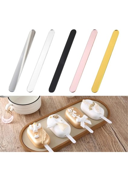 Gül Altın Tarzı Et Akrilik Dondurma Çubukları Kek Topper Altın Ayna Sopa Doğum Günü Partisi Dondurma Süslemeleri 11.5X1CM (Yurt Dışından) fiyatları