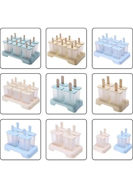 Rastgele 14X8.7X13CM Stili Dondurma Kalıbı Buzlu Şeker Diy Ev Yapımı Dondurma Makinesi Profesyonel Buz Lolly Kalıp Popsicle Kalıpları Tepsi Mutfak Dıy Aksesuarları (Yurt Dışından)