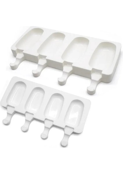 4 Delik L Tarzı Hücre Silikon Dondurma Kalıbı Büyük Boy Popsicle Kalıpları Buz Küpü Tepsi Maker Tatlı Pasta Dondurucu 50STICK ile Dıy Krem Kalıpları (Yurt Dışından) modelleri