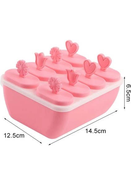 M Tarzı M Beden Yeni 8 Hücre Silikon Kalıpları Dondurma Çikolata Kalıpları Buz Küpü Tepsi Gıda Güvenli Popsicle Maker Dıy Ev Yapımı Dondurucu Buz Lolly Kalıp (Yurt Dışından)