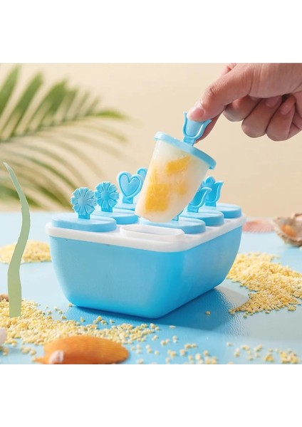 M Tarzı M Beden Yeni 8 Hücre Silikon Kalıpları Dondurma Çikolata Kalıpları Buz Küpü Tepsi Gıda Güvenli Popsicle Maker Dıy Ev Yapımı Dondurucu Buz Lolly Kalıp (Yurt Dışından) fırsatları