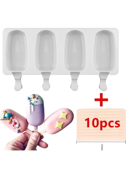 21.5X12.5X2.1CM Stili Mini Dondurma Pişirme Kalıpları Gıda Sınıfı Silikon Popsicle Çikolata Kalıpları Dıy Ice Pops Için Kek Cakesicle Kalıp Temizlemesi Kolay (Yurt Dışından) modelleri