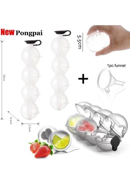 Bir Stil Ayarla Boşluk Buz Küpü Diy Buz Topu Kalıpları Huni ile Viski Kokteyl Bar Partisi Büyük Buz Aracı Mutfak Buz Küpü Aksesuarları (Yurt Dışından)