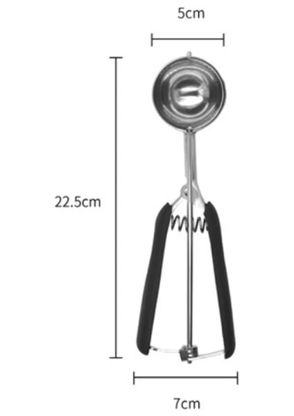 No.3 Tarzı Dondurma Kaşığı Paslanmaz Çelik Karpuz Kazma Kaşığı Ev El Yapımı Kek Dekorasyon Aracı Mutfak Pişirme Gadget'ı (Yurt Dışından)