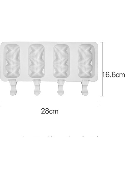 Beyaz C Tarzı 3D Silikon Dondurma Kalıbı Popsicle Buz Küpü Tepsi Gıda Sınıfı Magnum Kalıp Paletler Için Cakesicle Ahşap Çubuklar ile Ev Yapımı Aletler (Yurt Dışından)