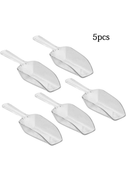 5 Adet Tarzı Dondurma Kaşığı Mini Şeffaf Kalınlaştırılmış Plastik Dondurma Kaşığı Şeker Tatlı Büfesi Dondurma Protein Tozu Mutfak Kaşığı (Yurt Dışından)