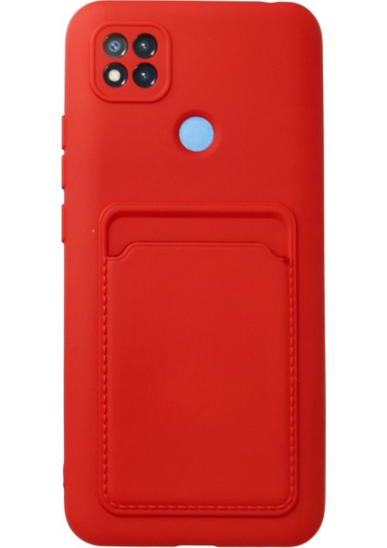 Xiaomi Redmi 9c Kılıf Kelvin Kartvizitli Silikon - Kırmızı