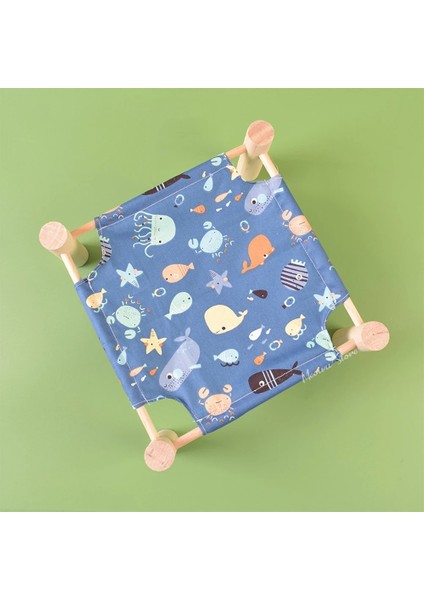 No.1 Tarzı S Beden Hamster Yuva Kobay Hamster Yaz Nefes Ahşap Yatak Lla Tavşan Yuva Pet Gelincik Hamster Aksesuarları Için Kobay Hamak (Yurt Dışından)