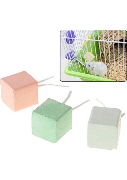 2X2X2CM Tarzı Hamster Diş Taşlama Taş Mineral Kalsiyum Tavşan Sıçan Sincap Oyuncaklar Küp Asmak L4MB (Yurt Dışından) fiyatları