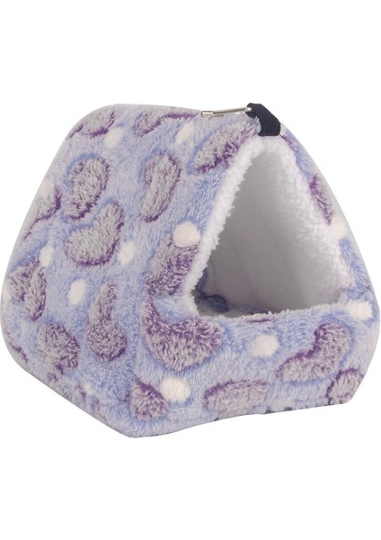 Mor Tarzı 17X15CM Kış Sıcak Hamster Yuva Kobay Evcil Hayvan Evi Küçük Hayvan Yuva Sıçan Uyku Çantası Sevimli Pet Yatak Yastık Tavşan Aksesuarları (Yurt Dışından)